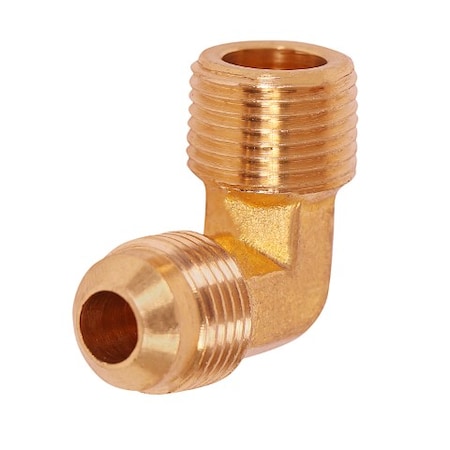 Everflow 3/8 Flare x MIP 90 Degree Elbow Pipe Fitting, Brass F49-38